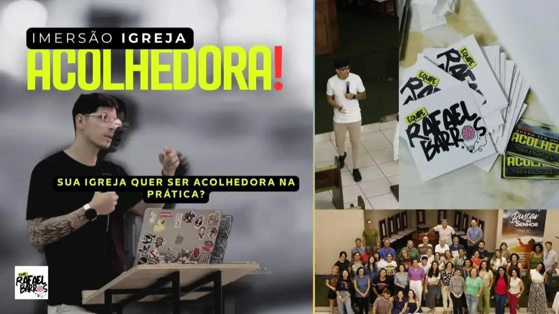 Capa da Imersão Igreja Acolhedora com a chamada 'Sua igreja quer ser acolhedora na prática?'